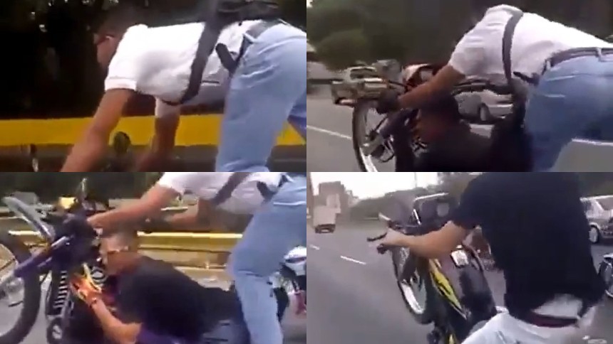 El polémico video viral de unos motorizados haciendo peligrosas piruetas en la Fajardo que encendió el debate en redes