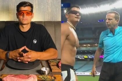 EN VIDEO: Influencer Gianpiero Fusco fue expulsado de la Liga Monumental tras entrar a jugar descalzo y sin camisa