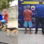 VIDEO: Dos detenidos por maltrato animal, amarraron un perro a una moto para que este los persiguiera