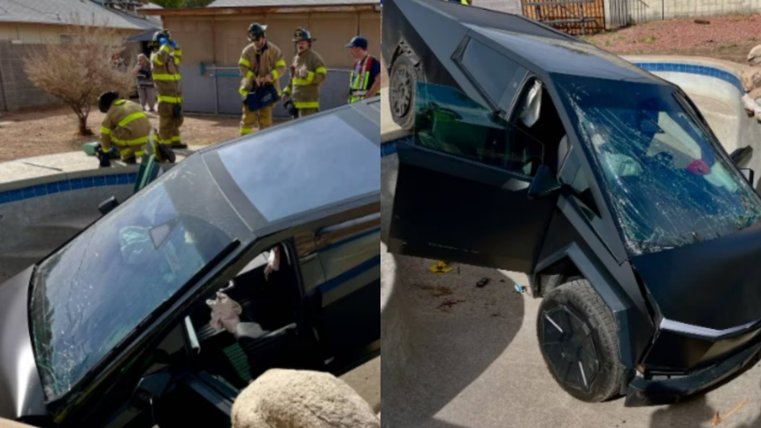 El Tesla Cybertruck vuelve a estar en el centro de atención tras un insólito accidente ocurrido en las afueras de Phoenix, Arizona (EEUU). Un vehículo de este modelo cayó de frente en una piscina vacía después de atravesar una cerca, dejando daños significativos en su estructura frontal.  